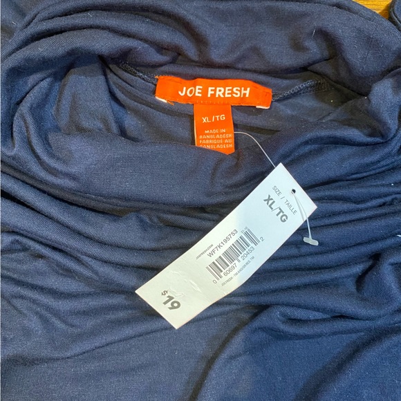2for$25 NWT Joe Fresh Navy Turtleneck Long Sleeve T-shirt Size XL - Picture 5 of 10
